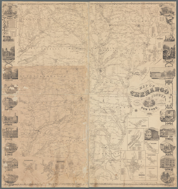 Map of Chenango County, New York: from actual surveys by L. Fagan, author of maps of Thompson Co. &c. &c.