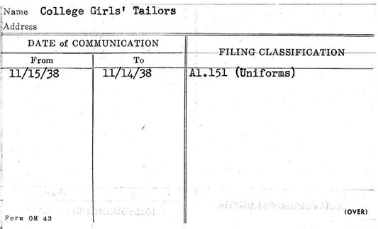 College Girls' Tailors