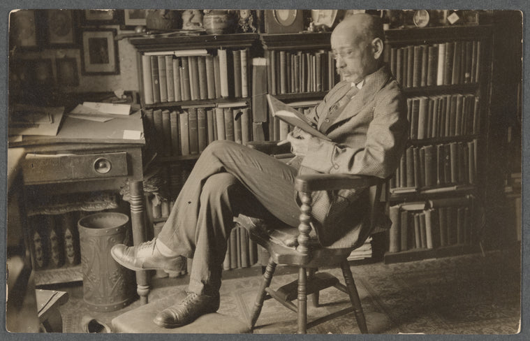 William Carl Bolivar in his library