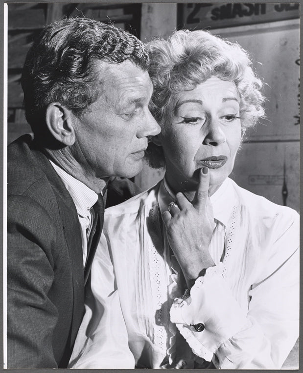Joseph Cotten and Arlene Francis in rehearsal for the stage production Once More with Feeling
