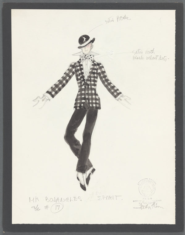 Dancin': Costume sketch for Mr. Bojangles - Spirit