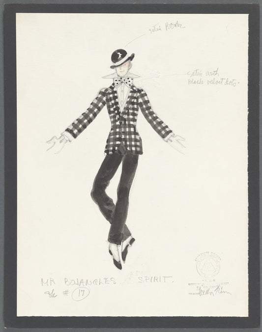 Dancin': Costume sketch for Mr. Bojangles - Spirit