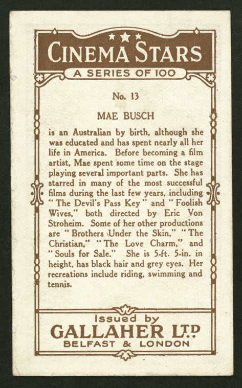 Mae Busch.