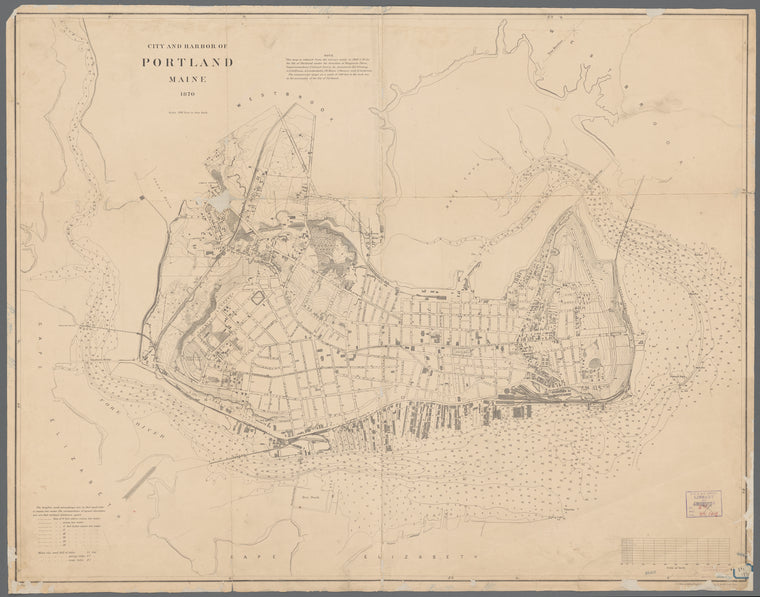 City and harbor of Portland, Maine, 1870
