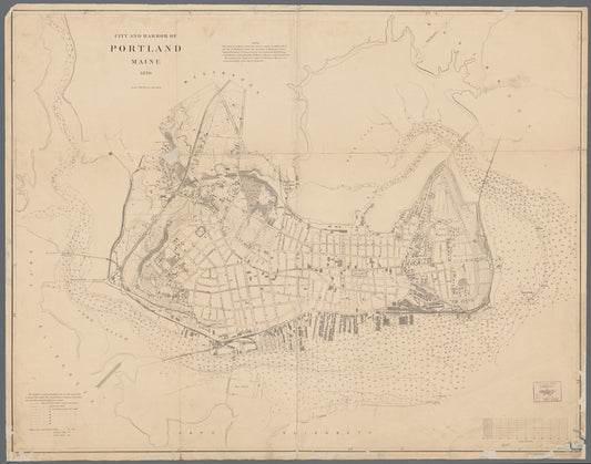 City and harbor of Portland, Maine, 1870