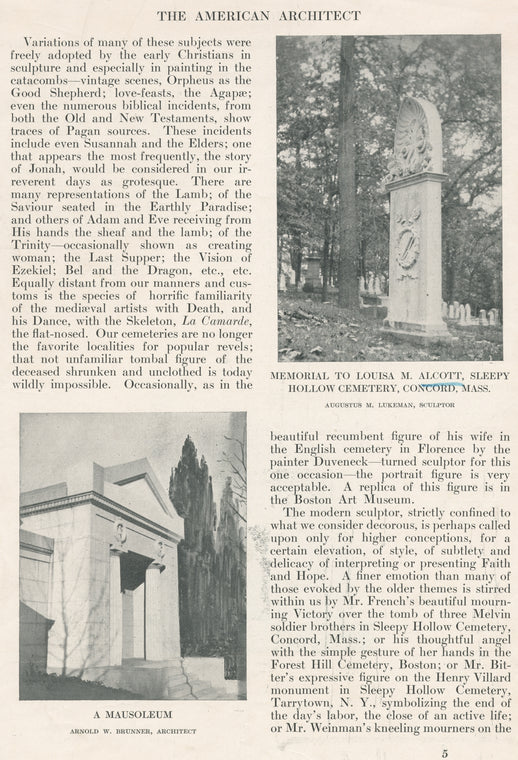 Memorial to Louisa M. Alcott, Sleepy Hollow Cemetery, Concord, Mass.