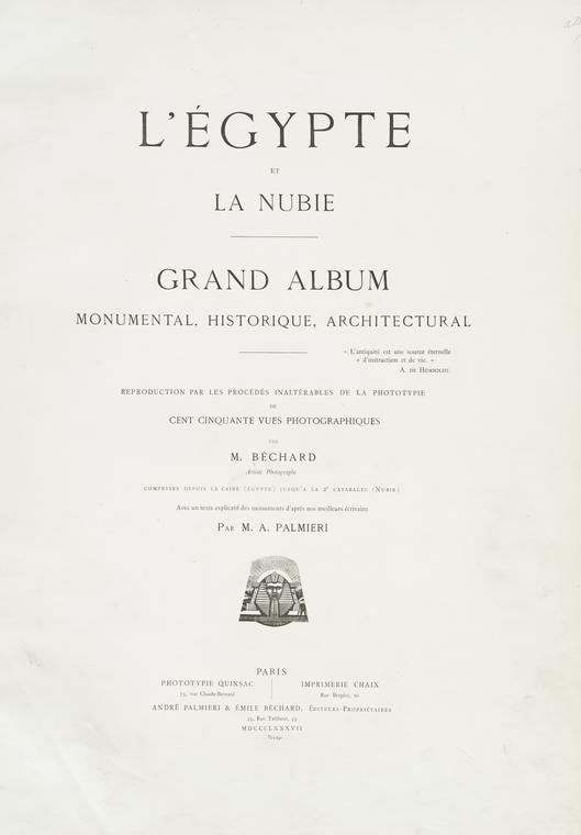 L'Égypte et la Nubie...