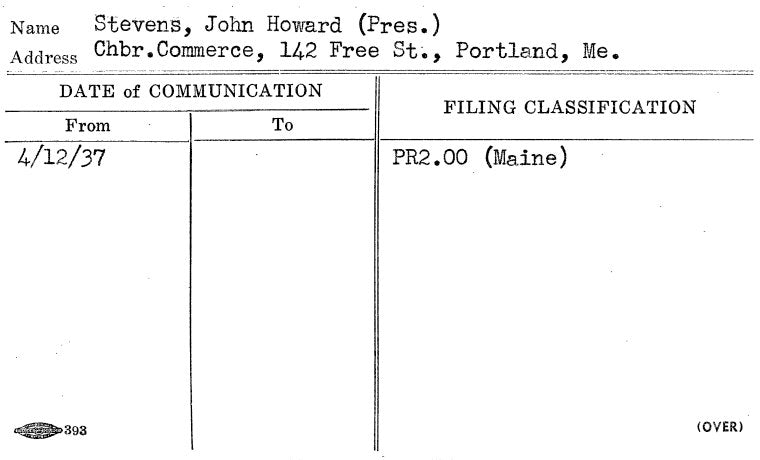 Stevens, John Howard (Pres.)
