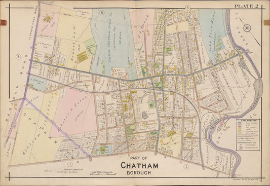 Morris County, Double Page Plate No. 2 [Map bounded by Passaic River, Watchung Ave., Division Ave.]