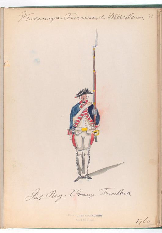 Infanterie Regiment: Oranje Friesland. 1760