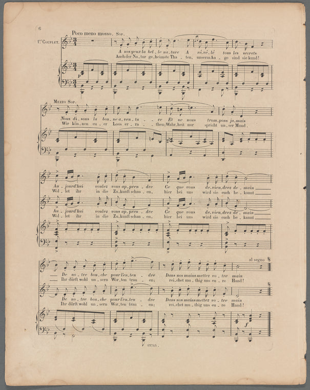 Les zingarelles: duettino, pour soprano et mezzo-soprano
