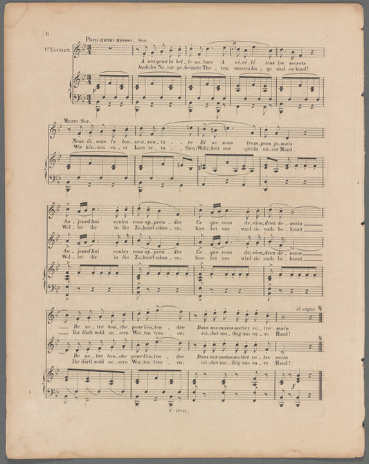Les zingarelles: duettino, pour soprano et mezzo-soprano