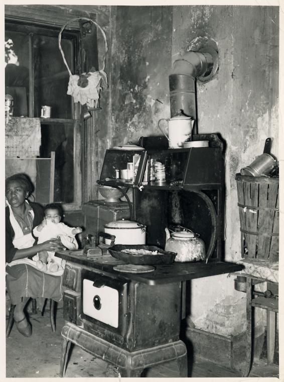 Slum kitchen; Washington, D.C.; October 1937.