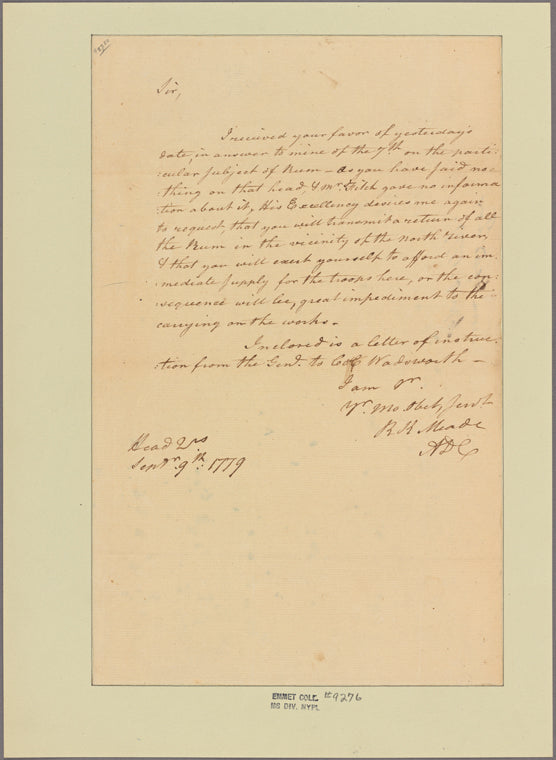 Letter to -- --