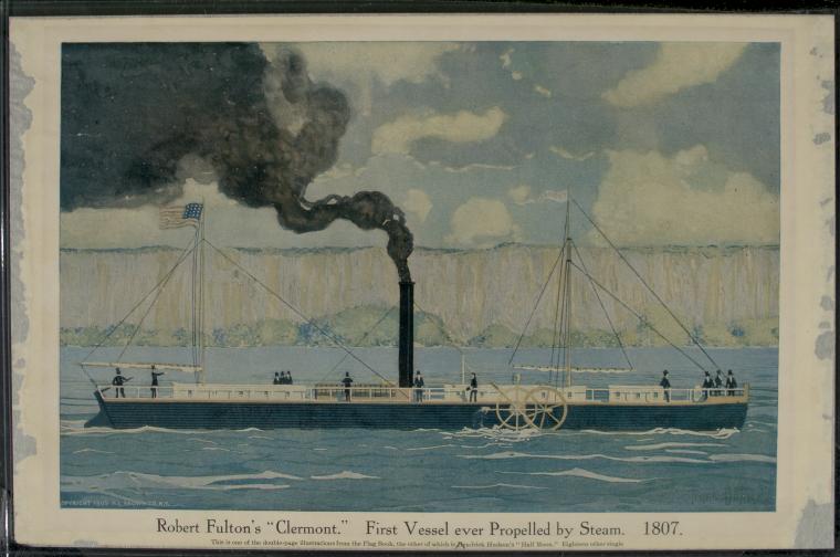 Painting and engraving of Fulton's vessels
