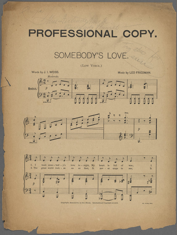 Somebody's love