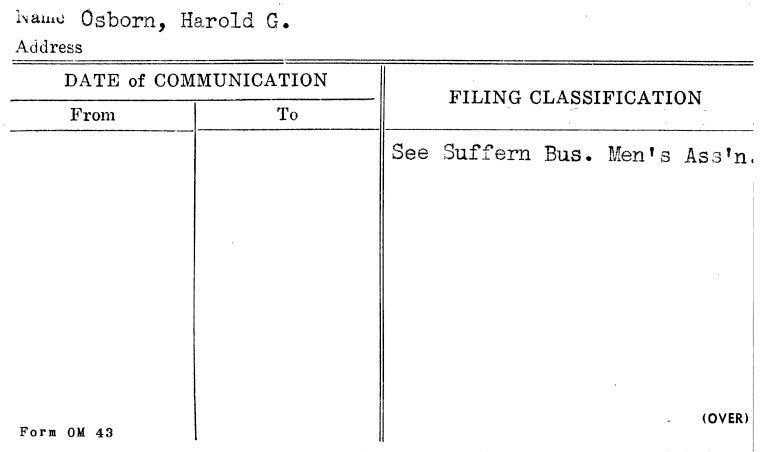 Osborn, Harold G.