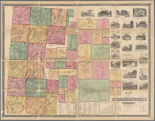 Map of Bennington County, Vermont