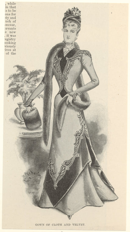 Gown of cloth and velvet