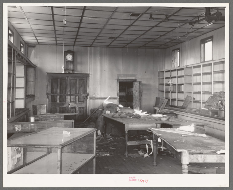 Interior of old closed store. Babbit, Minnesota, iron ore "bust" town