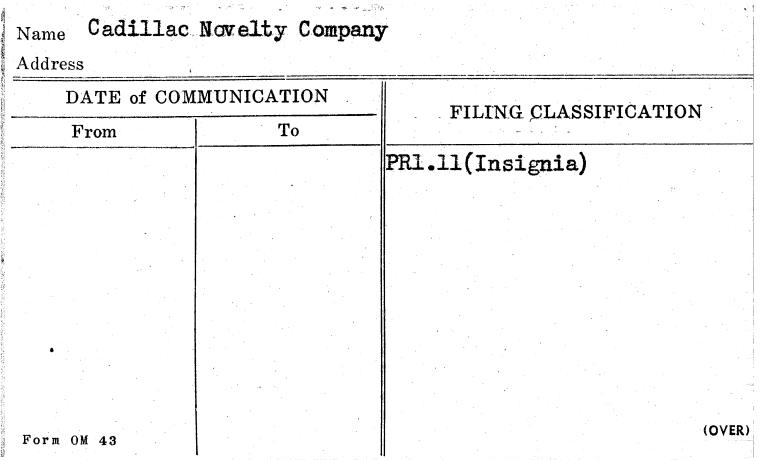 Cadillac Novelty Company