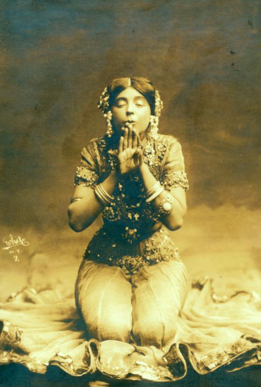 Ruth St. Denis in first costume for Radha.
