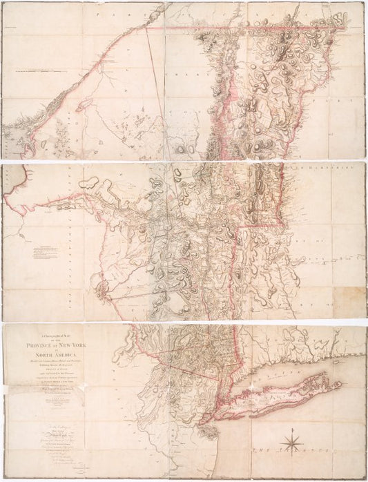 A chorographical map of the province of New-York in North America, divided into counties, manors, patents and townships : exhibiting likewise all the private grants of land made and located in that Province