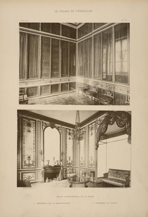 Petits appartement de la reine; 1 - ensemble de la bibliothèque; 2 - ensemble du salon.