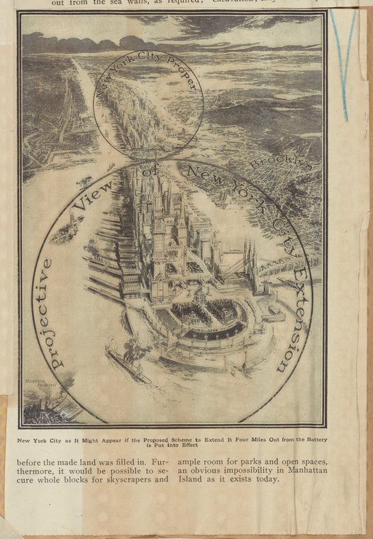 Projective view of New York City extension