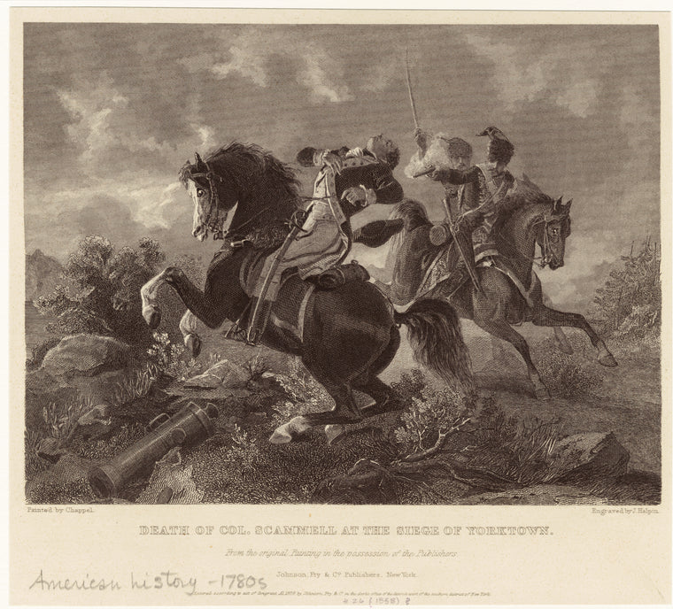 Death of Colonel Scammell at the siege of Yorktown