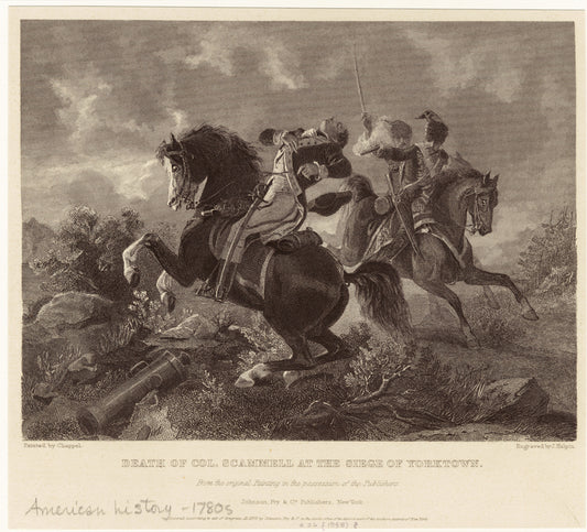 Death of Colonel Scammell at the siege of Yorktown