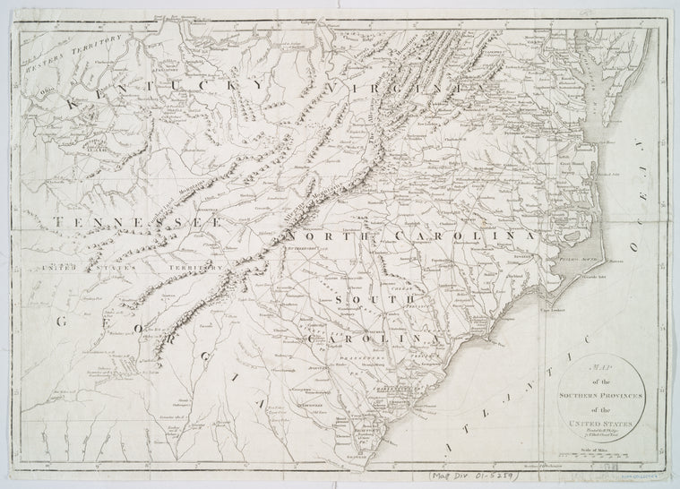 Map of the southern provinces of the United States