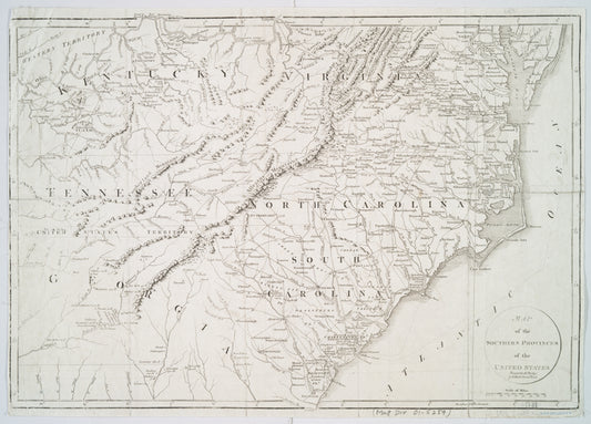 Map of the southern provinces of the United States