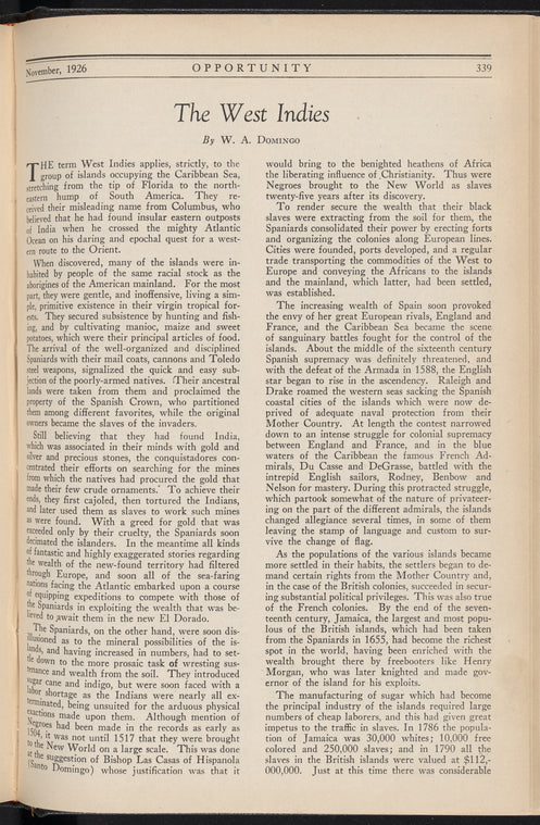 Opportunity: journal of Negro life