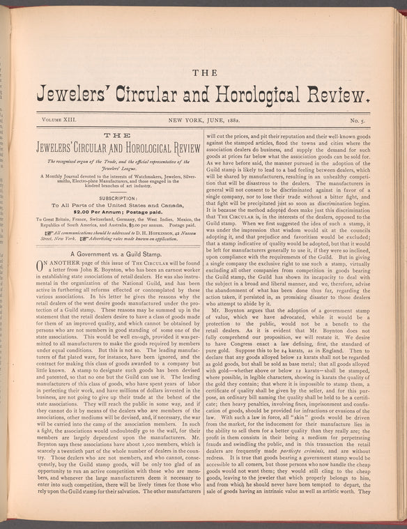 The jewelers' circular and horological review