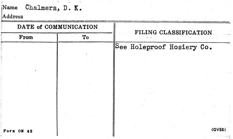 Chalmers, D.K.