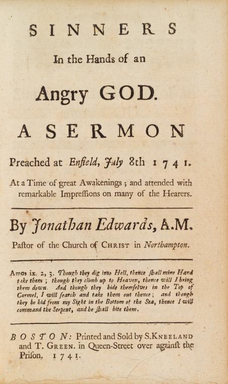 Sinners in the hands of an angry God