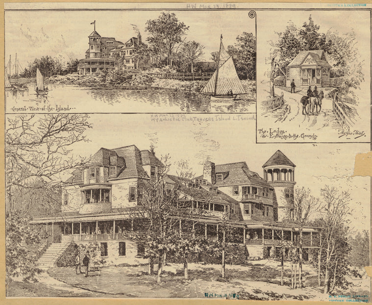 General view of the Island ; The lodge & entrance to the grounds