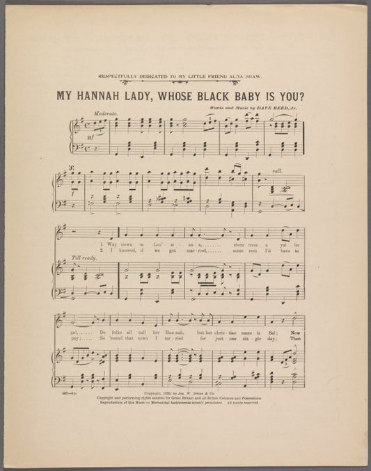 My Hannah lady, whose black baby is you