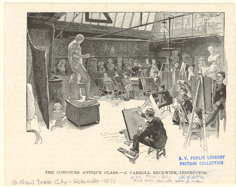 The concours antique class, J. Carroll Beckwith, instructor