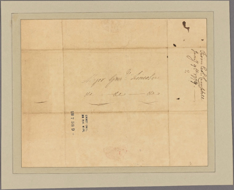 Letter to Maj. Gen. [Benjamin] Lincoln