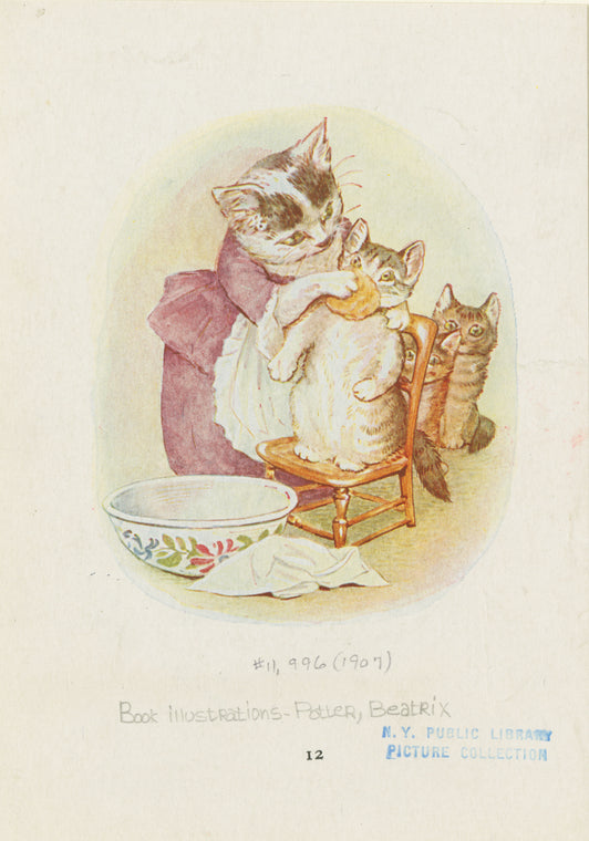 First she scrubbed their faces.