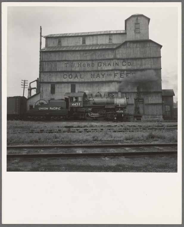Grain elevator along railroad yard. North Platte, Nebraska