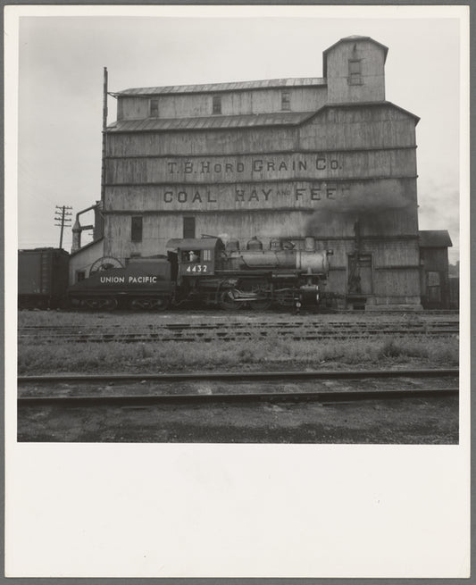 Grain elevator along railroad yard. North Platte, Nebraska