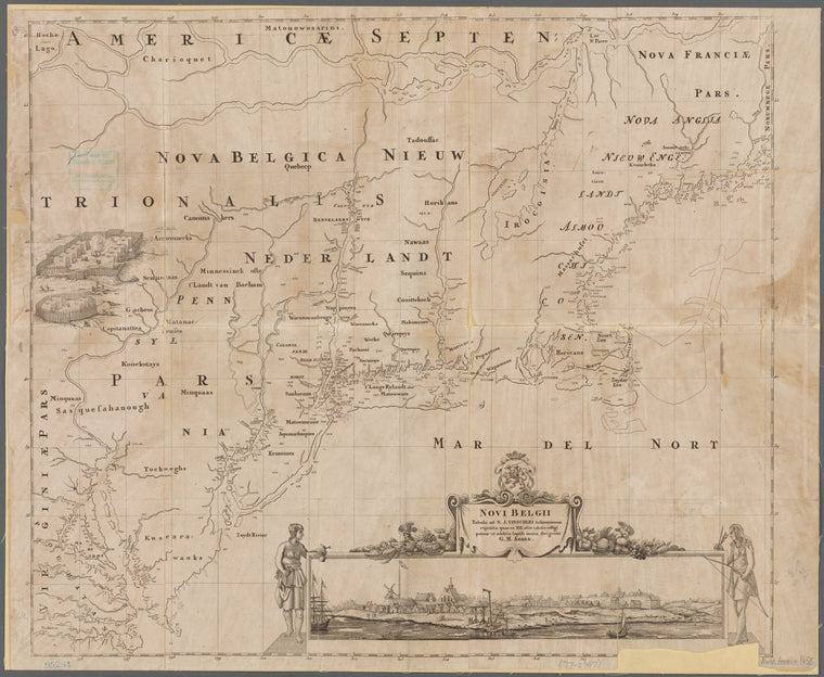 Novi Belgii: Tabula ad N. J. Visscheri delineationem repetita quae ex XXX aliis tabulis colligi potuer at additis lapidi incisa dirigente G. M. Asher