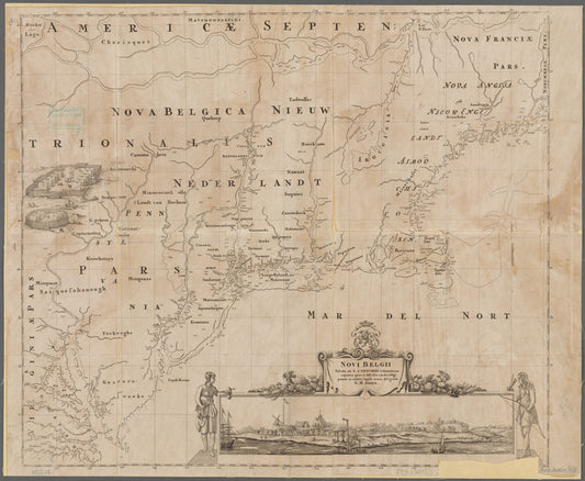 Novi Belgii: Tabula ad N. J. Visscheri delineationem repetita quae ex XXX aliis tabulis colligi potuer at additis lapidi incisa dirigente G. M. Asher