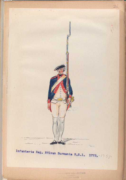 Infanterie Reg. No. 1  van Burmania  R. N. 1. 1773-1795
