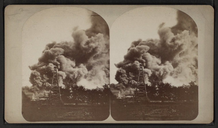 Explosion of the benzine tank.