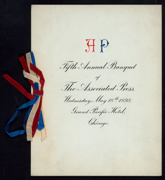 FIFTH ANNUAL BANQUET [held by] ASS0OCIATED PRESS [at] "GRAND PACIFIC HOTEL, CHICAGO [IL]" (HOTEL;)