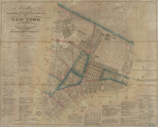 Hooker's new pocket plan of the city of New York